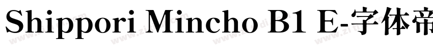 Shippori Mincho B1 E字体转换